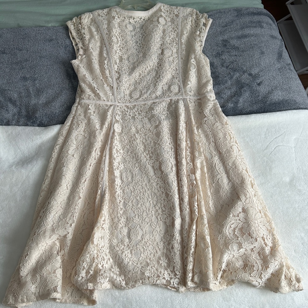 LC Lauren Conrad Cream Lace Dress